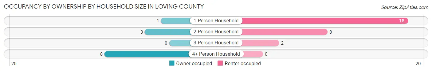Occupancy by Ownership by Household Size in Loving County