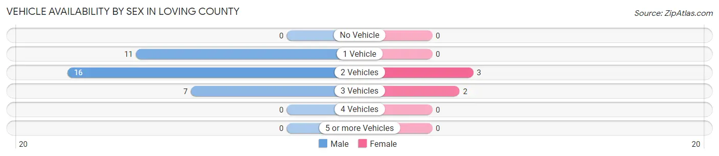 Vehicle Availability by Sex in Loving County