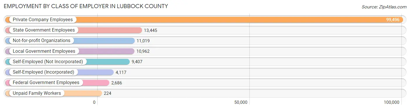 Employment by Class of Employer in Lubbock County