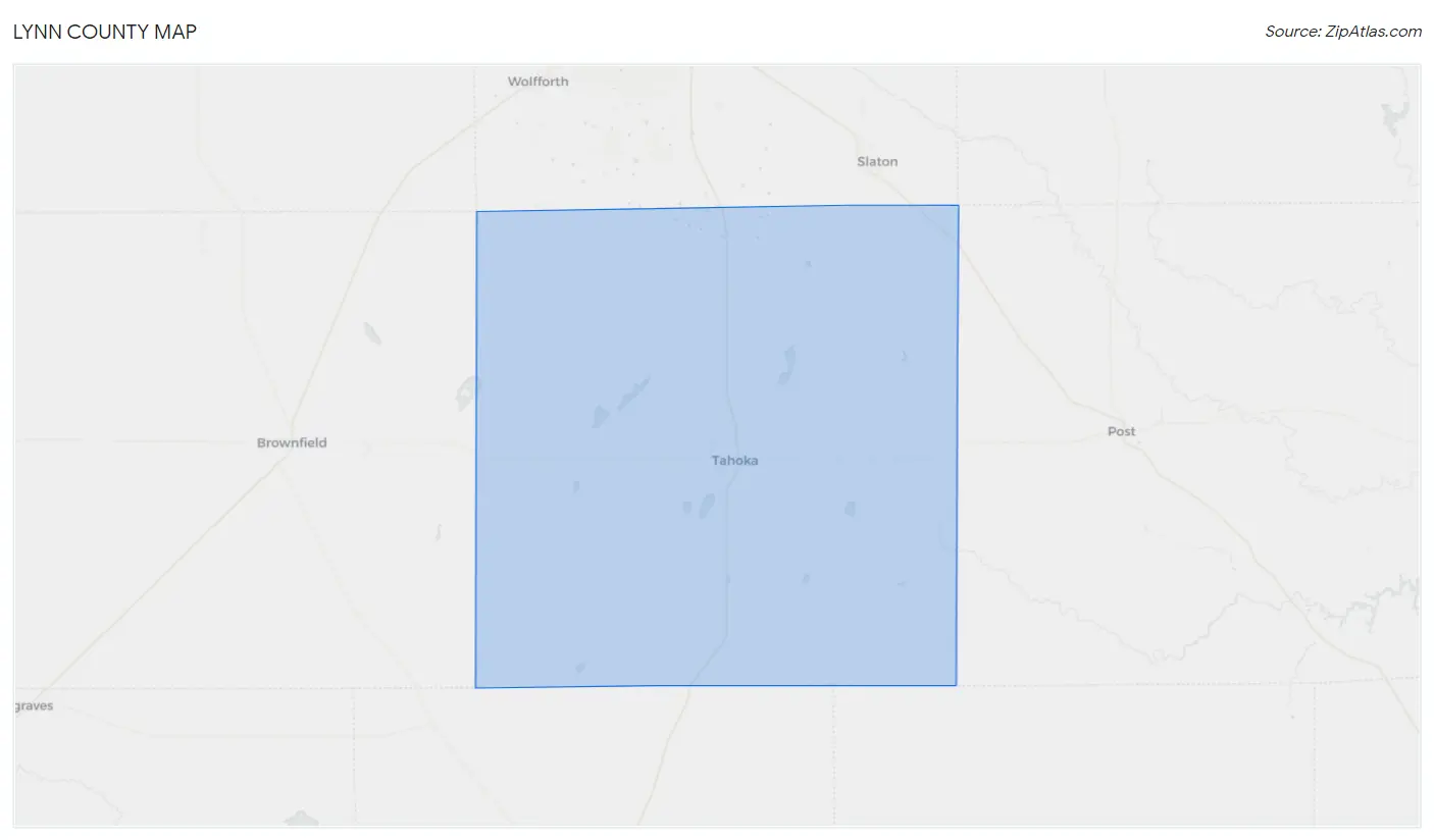 Lynn County Map