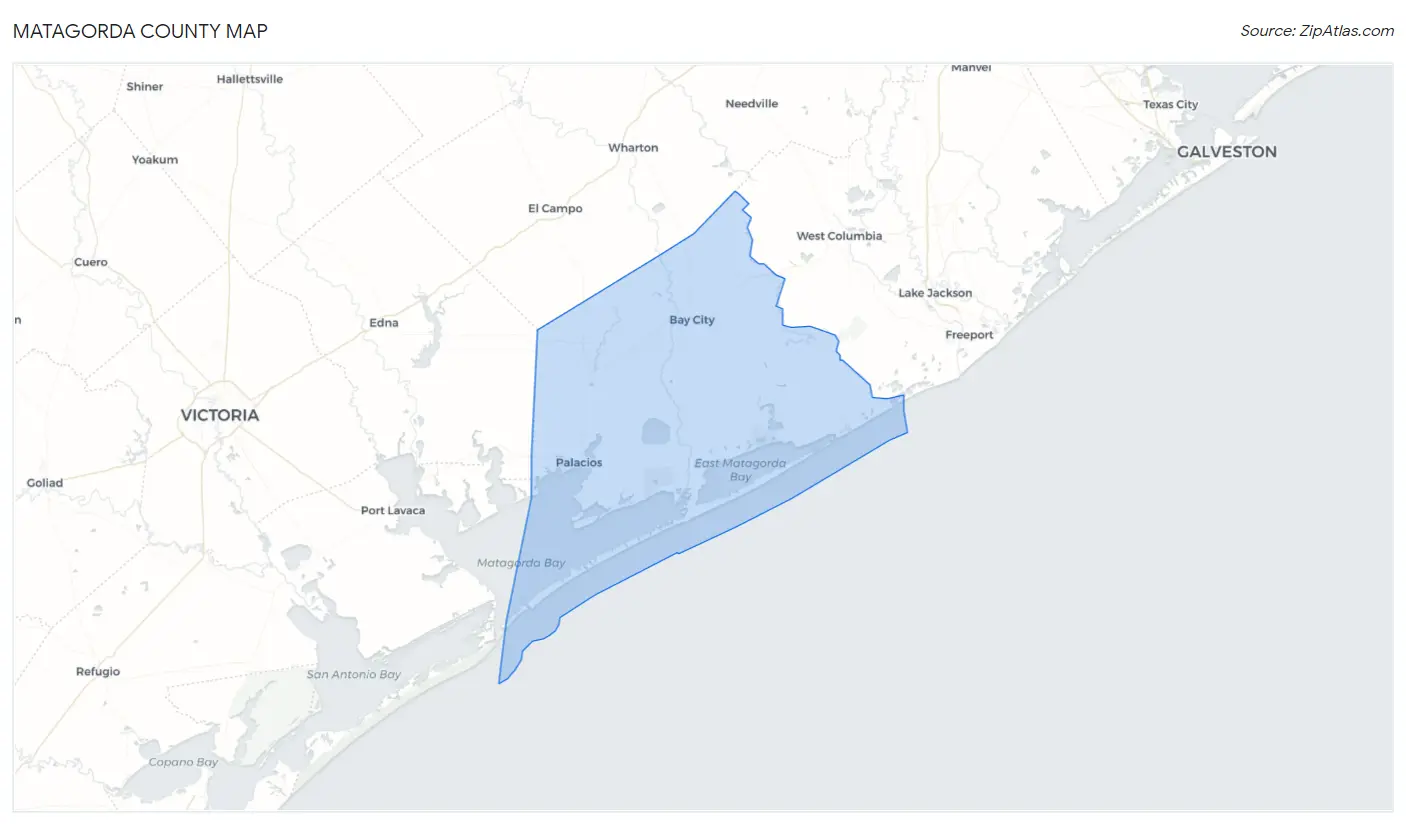 Matagorda County Map