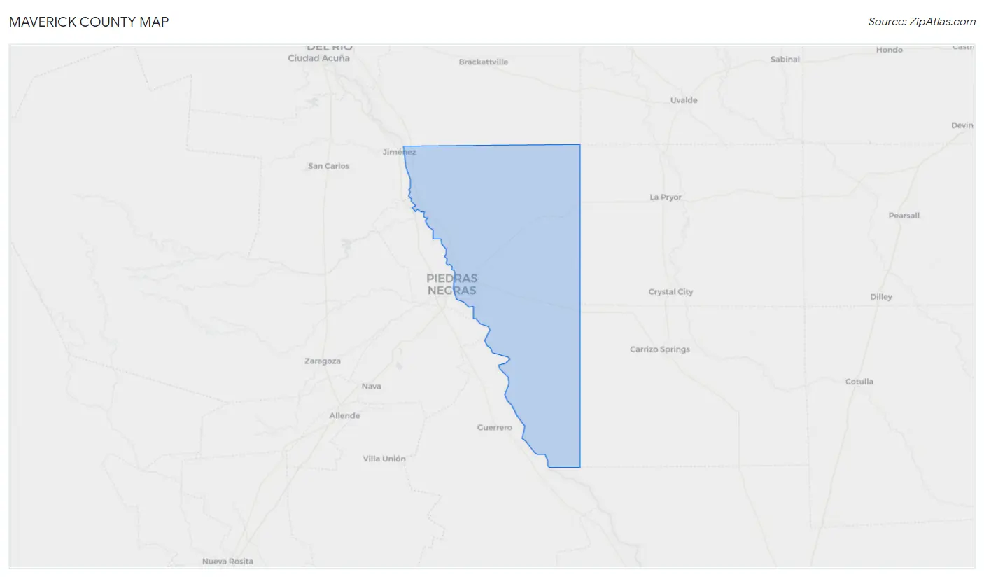 Maverick County Map