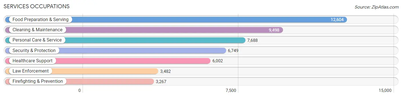 Services Occupations in Montgomery County