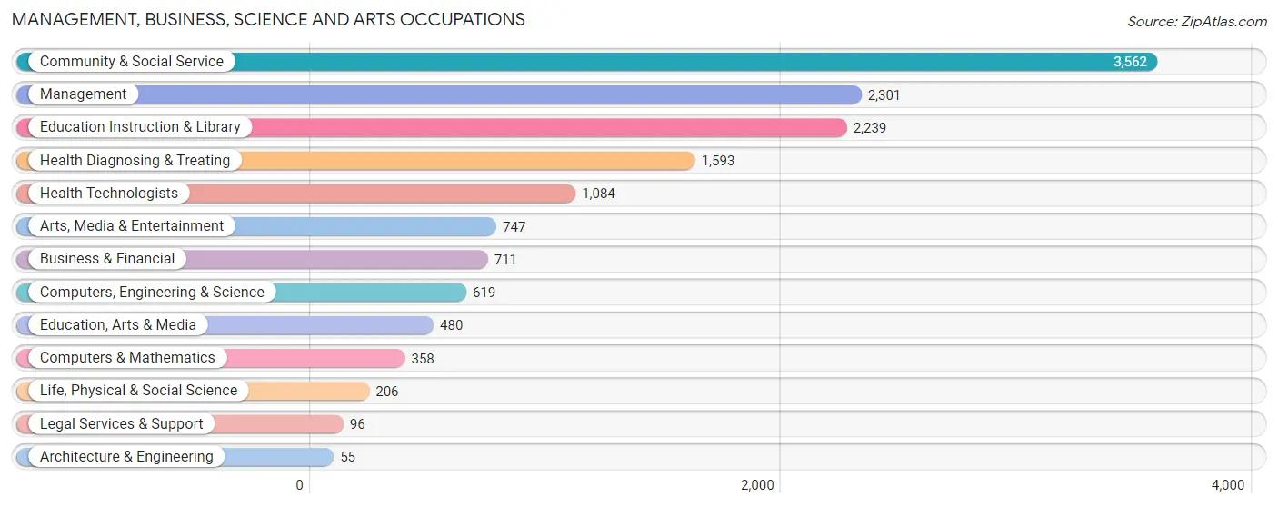 Management, Business, Science and Arts Occupations in Nacogdoches County