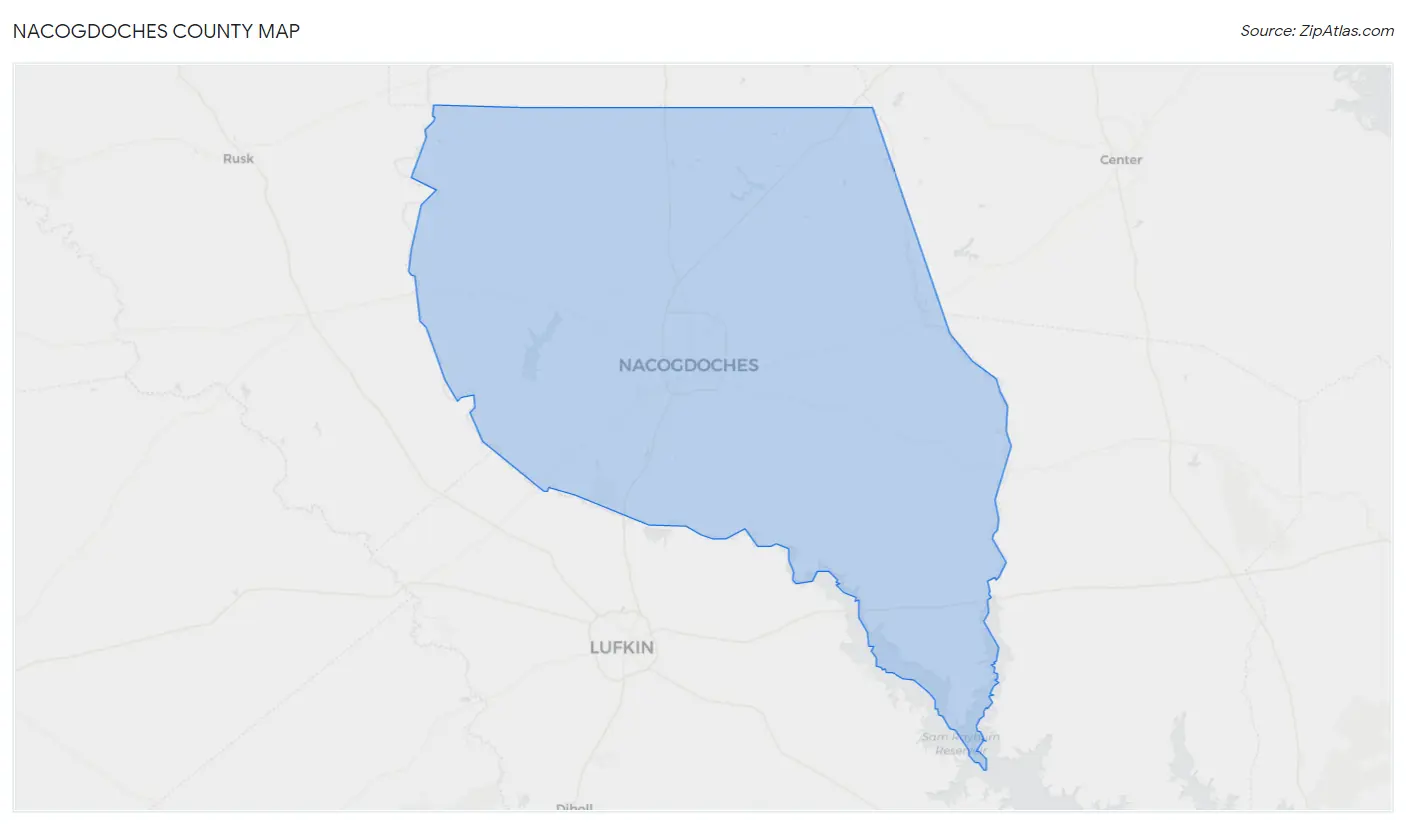 Nacogdoches County Map
