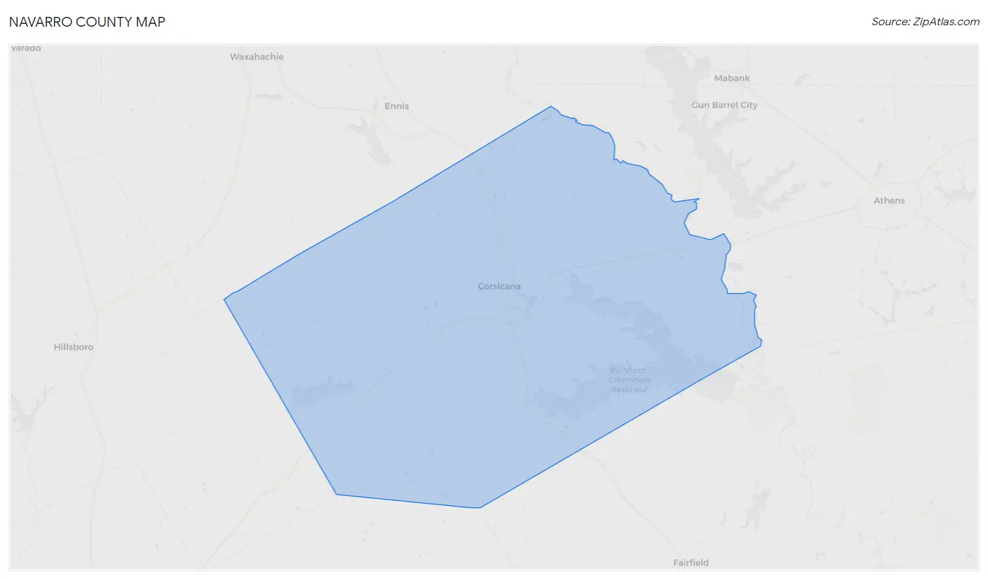 Navarro County Map