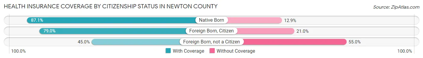 Health Insurance Coverage by Citizenship Status in Newton County