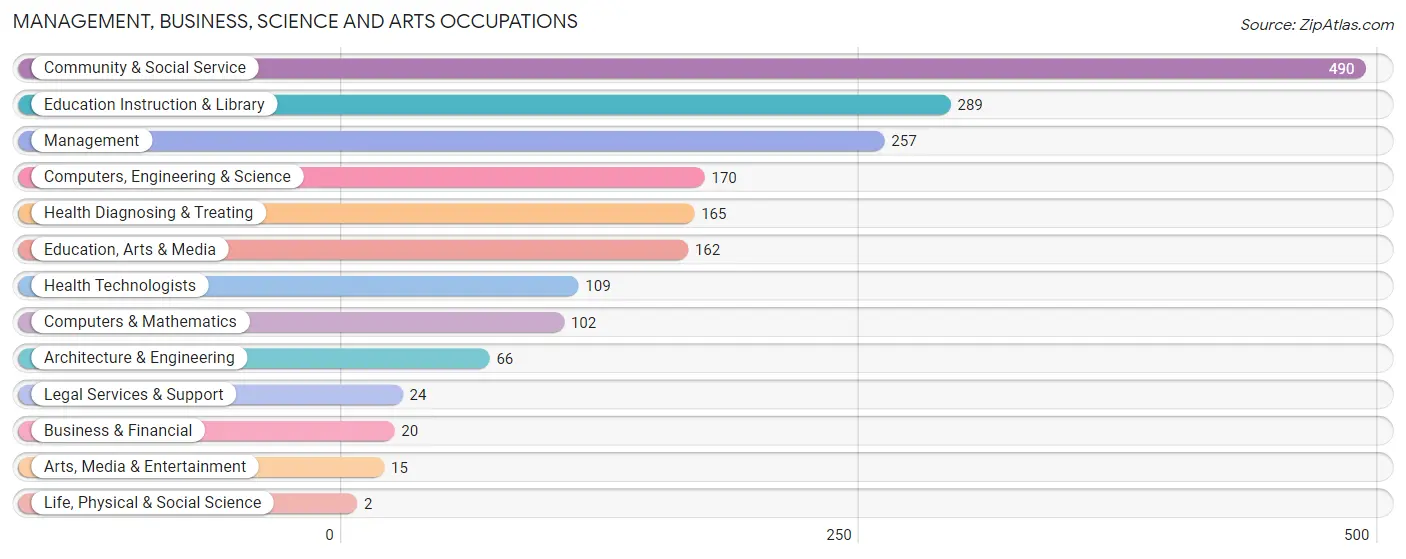 Management, Business, Science and Arts Occupations in Newton County