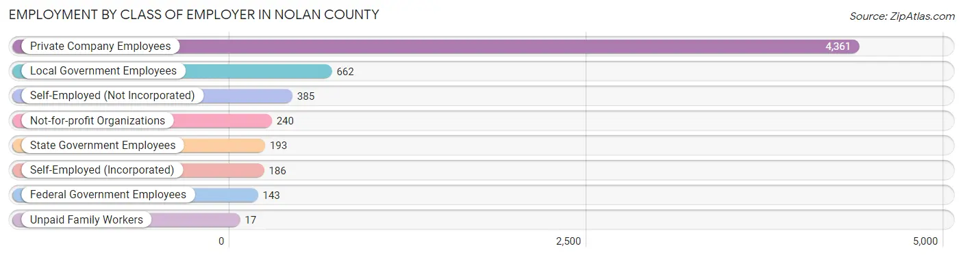 Employment by Class of Employer in Nolan County