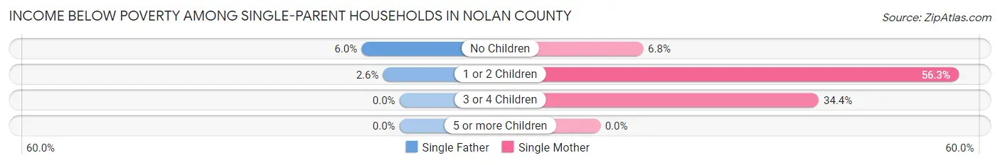 Income Below Poverty Among Single-Parent Households in Nolan County