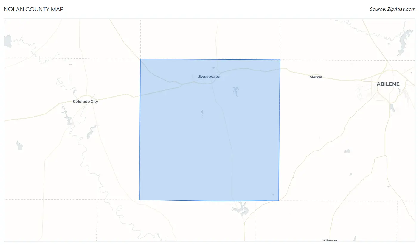 Nolan County Map