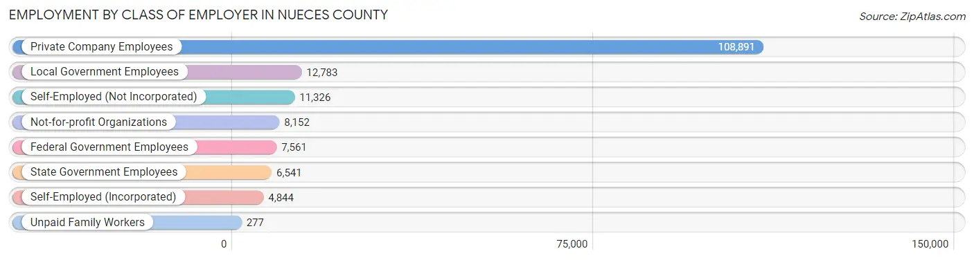 Employment by Class of Employer in Nueces County