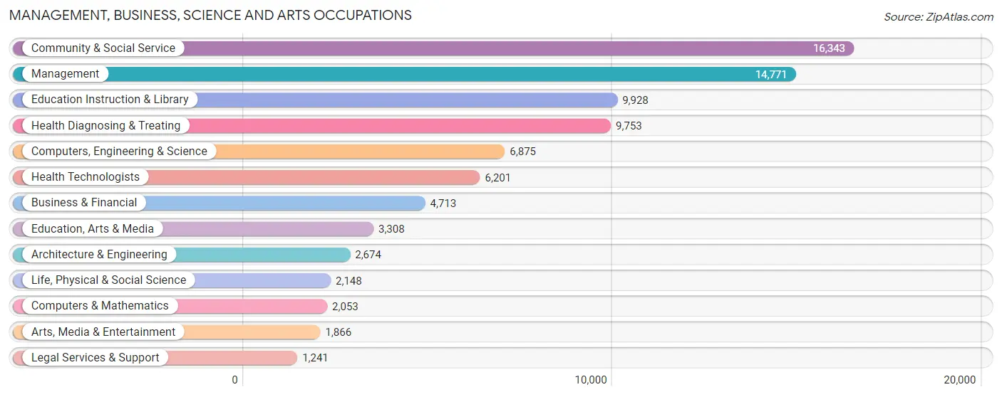 Management, Business, Science and Arts Occupations in Nueces County