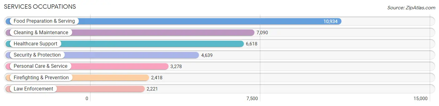 Services Occupations in Nueces County