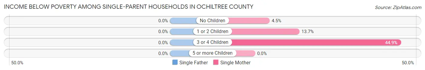 Income Below Poverty Among Single-Parent Households in Ochiltree County