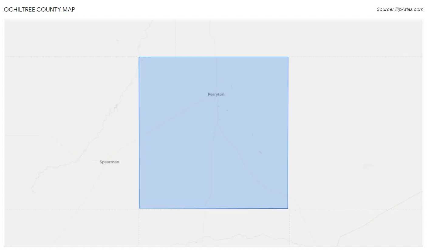 Ochiltree County Map