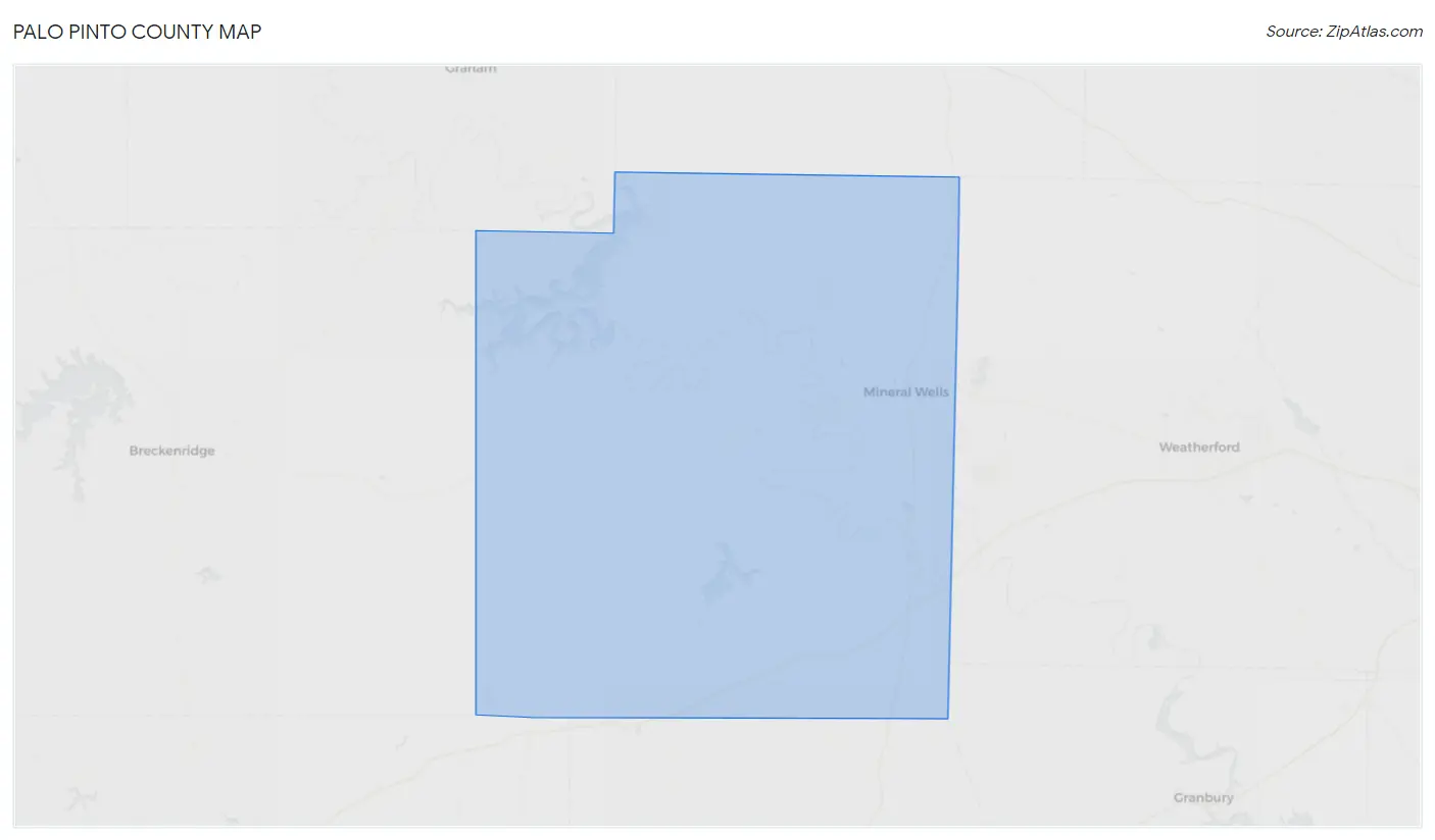 Palo Pinto County Map