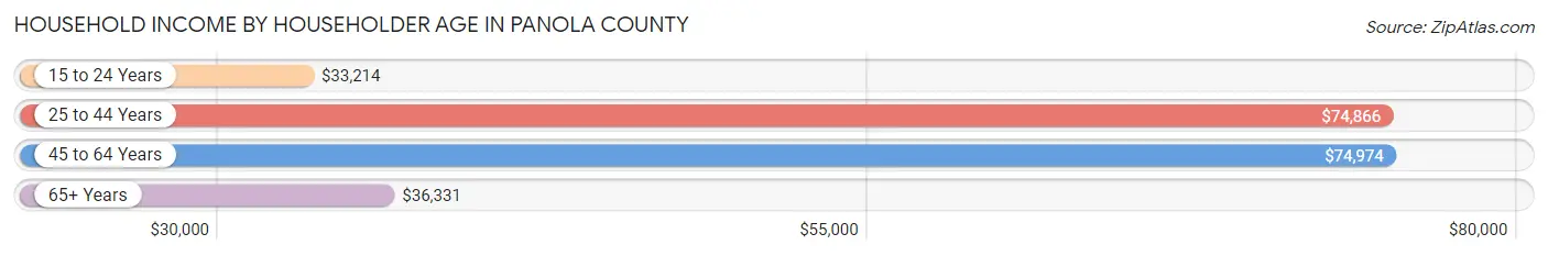 Household Income by Householder Age in Panola County
