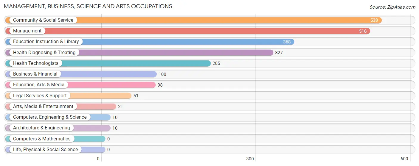 Management, Business, Science and Arts Occupations in Pecos County