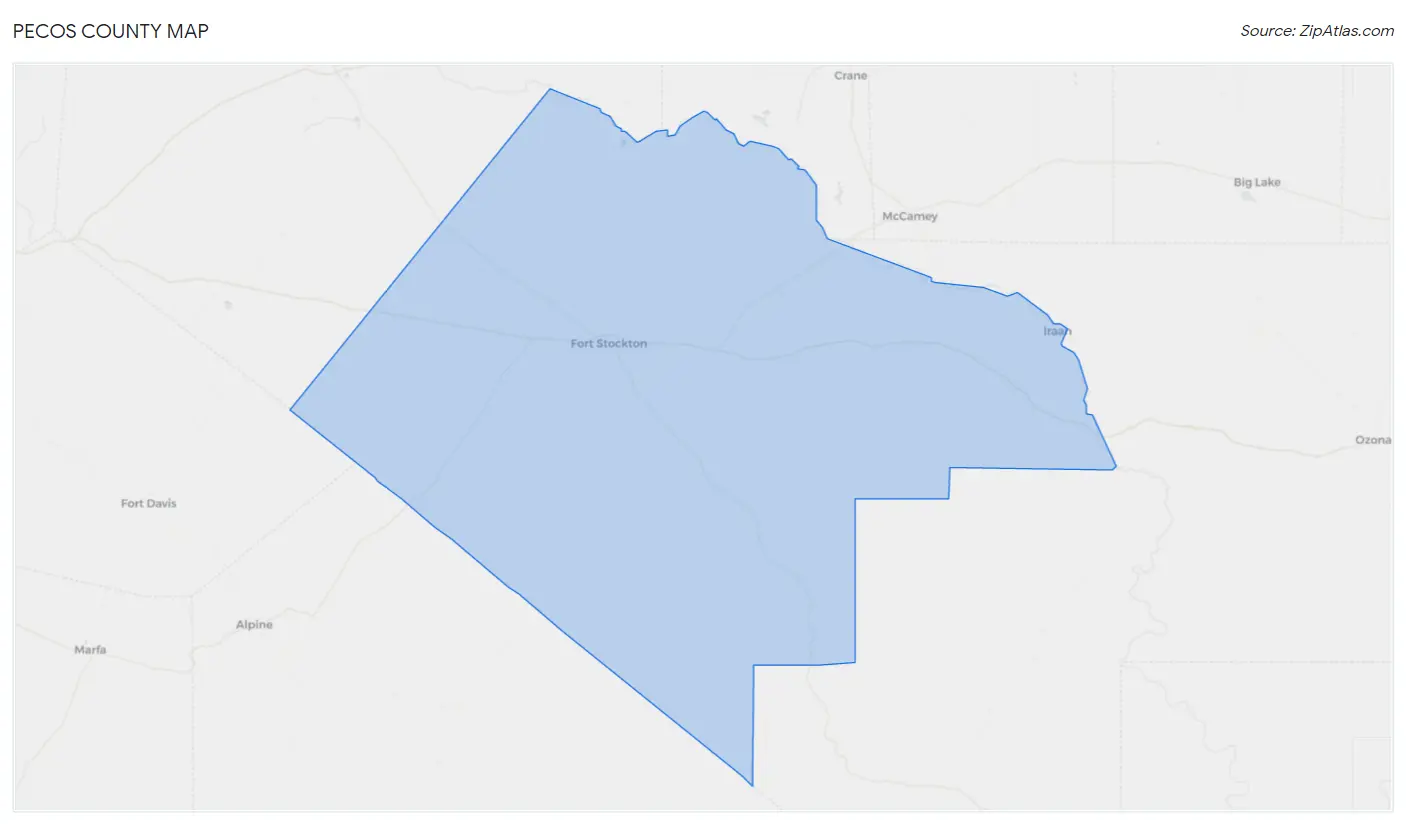 Pecos County Map