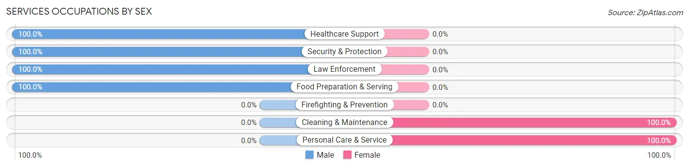 Services Occupations by Sex in Presidio County