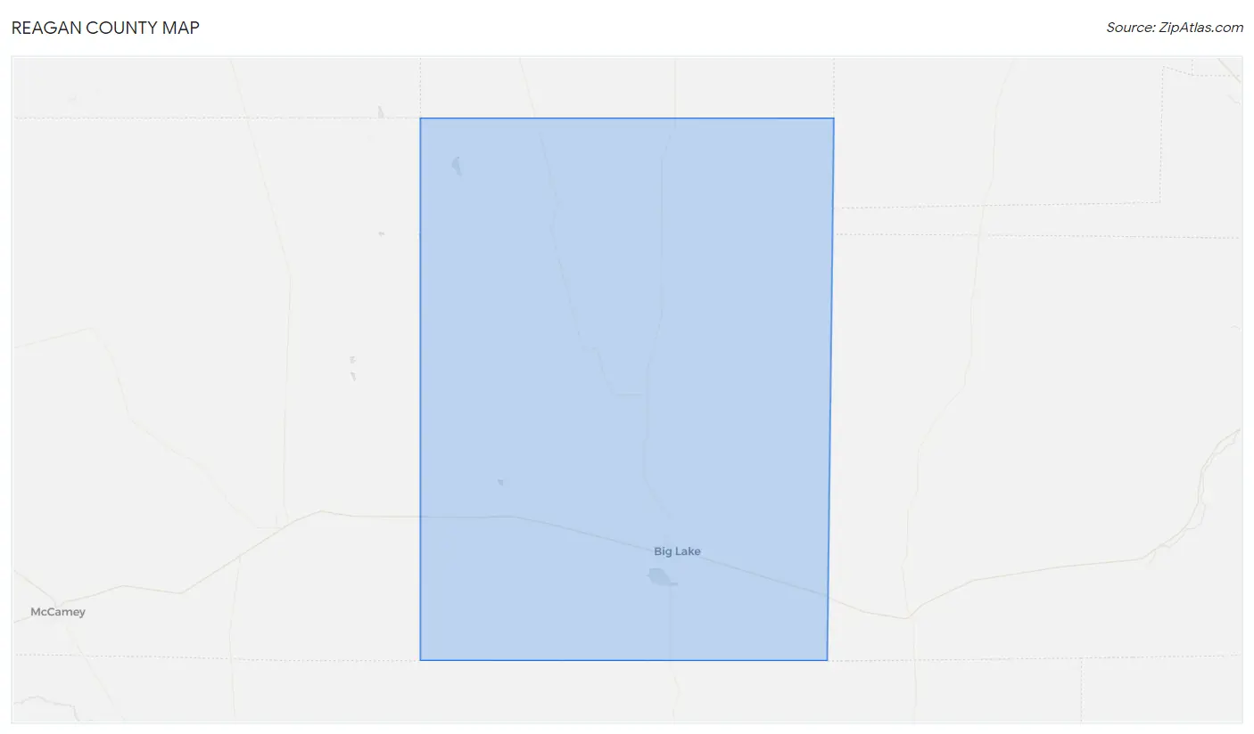 Reagan County Map