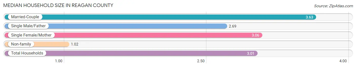 Median Household Size in Reagan County