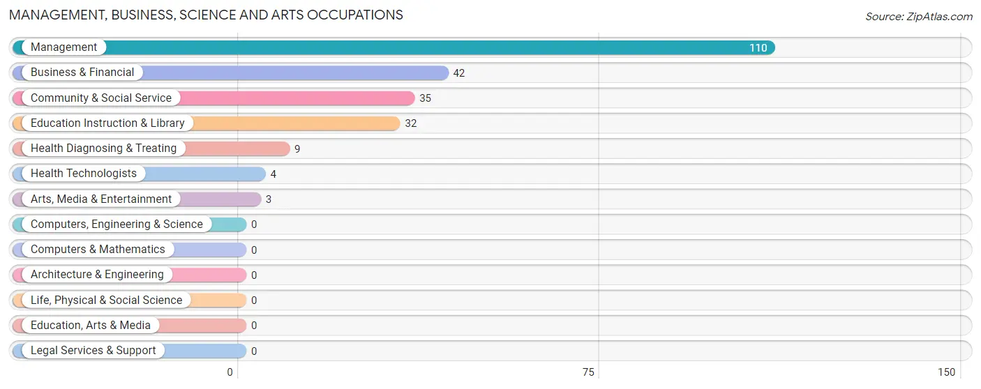 Management, Business, Science and Arts Occupations in Real County