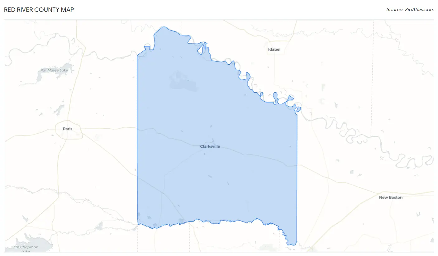 Red River County Map