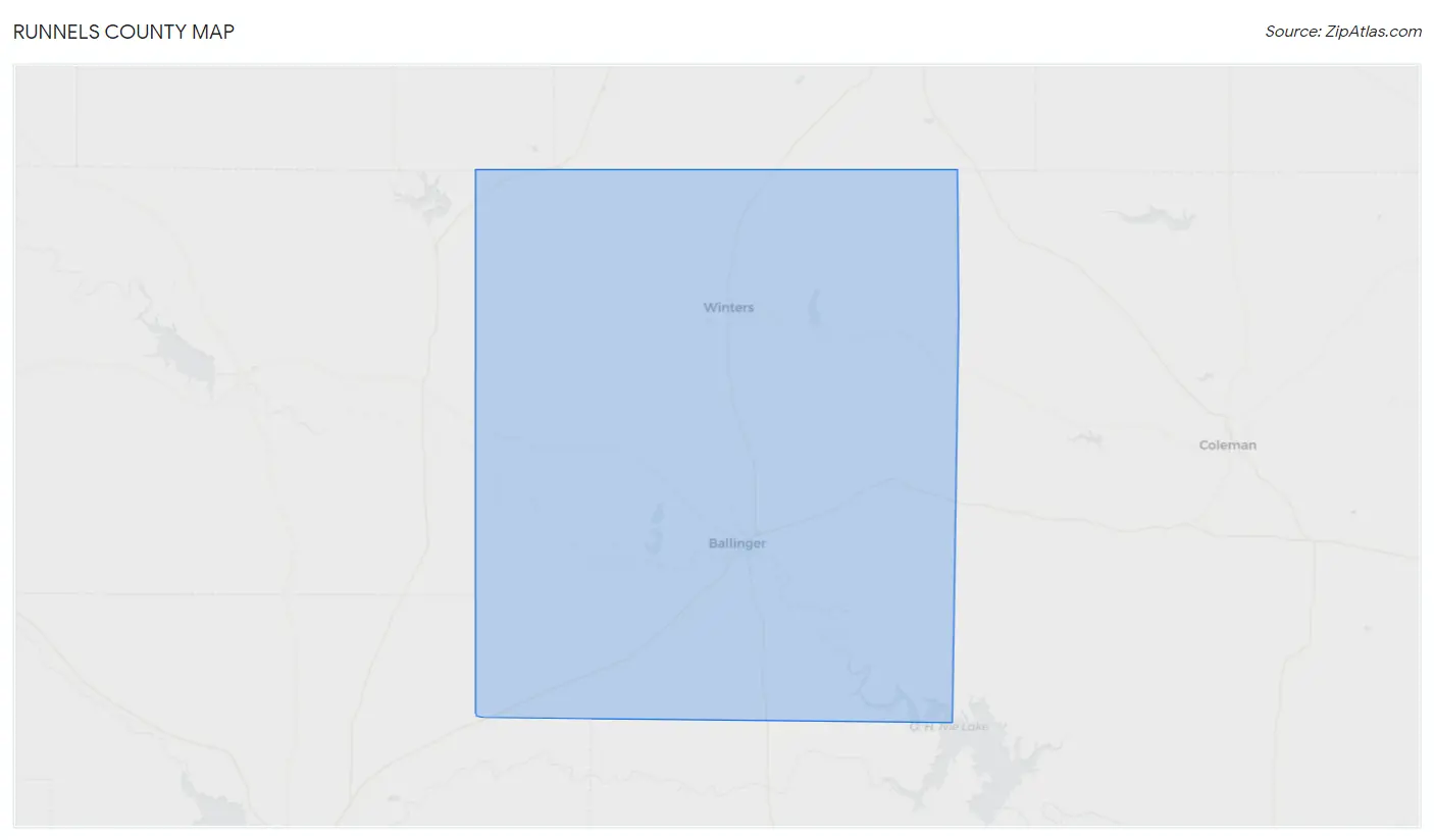 Runnels County Map