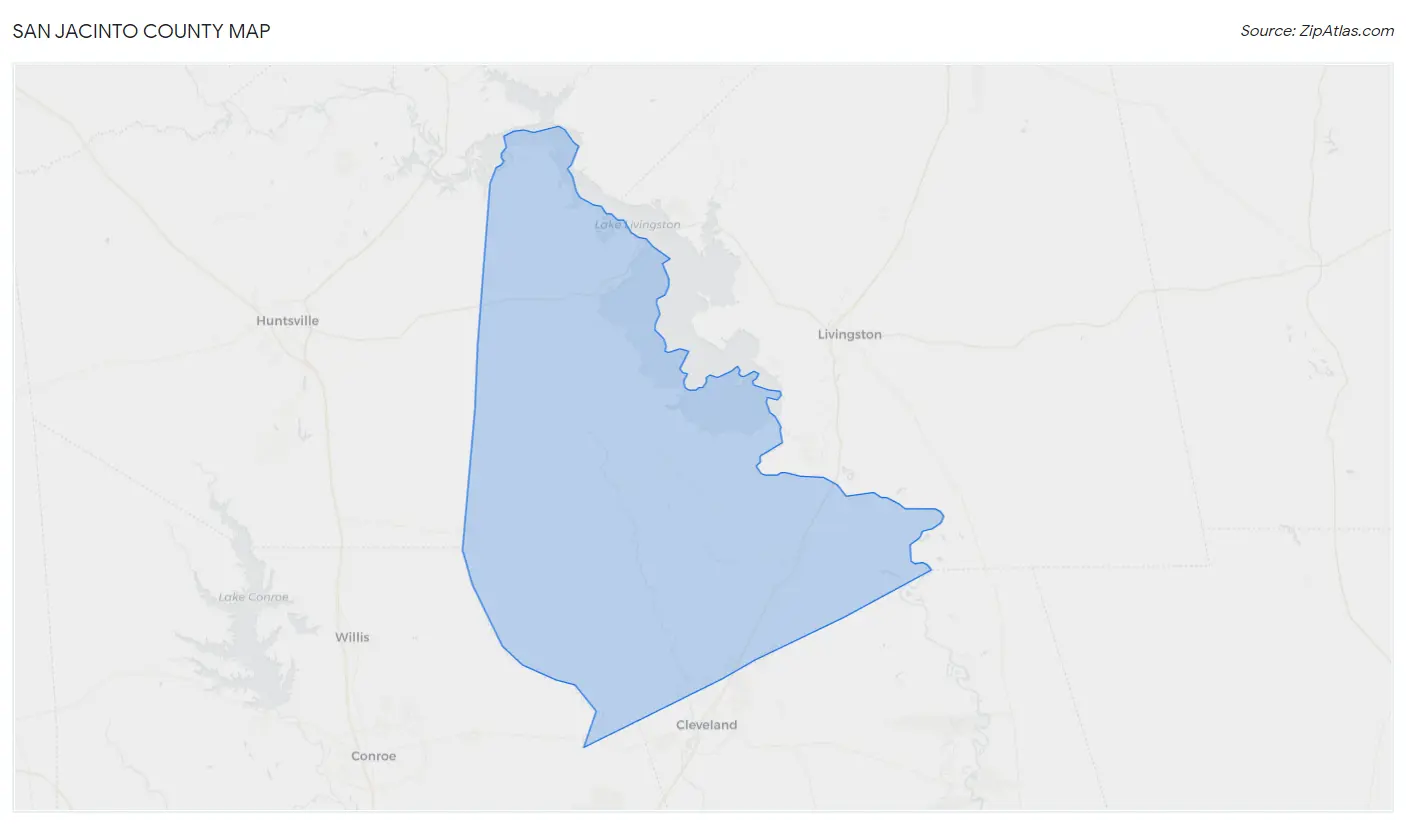 San Jacinto County Map