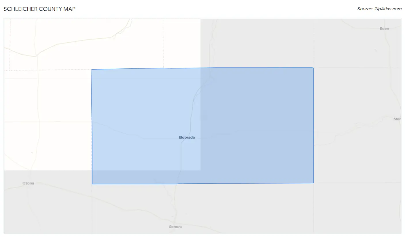 Schleicher County Map