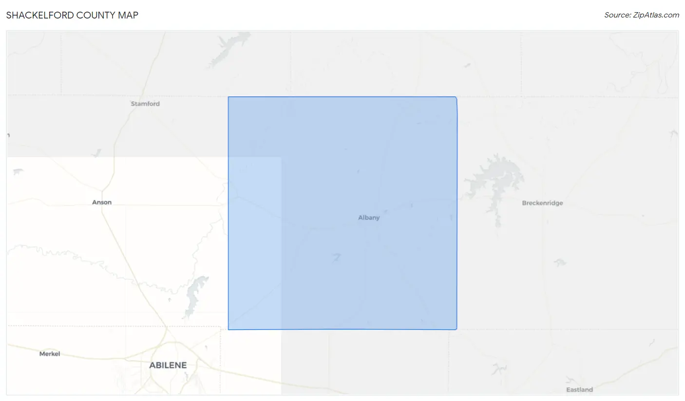 Shackelford County Map