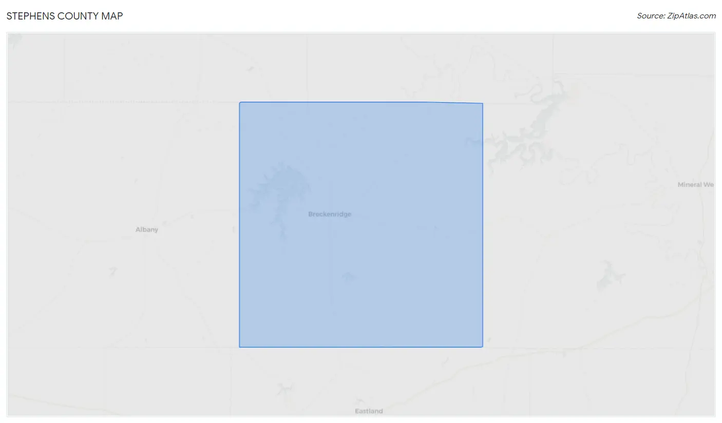 Stephens County Map