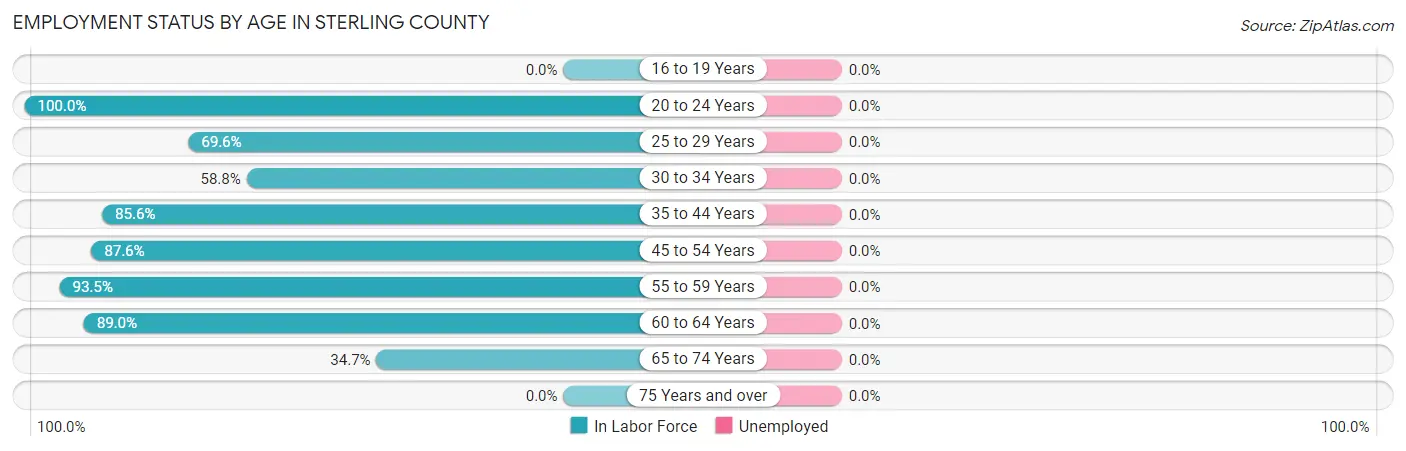 Employment Status by Age in Sterling County