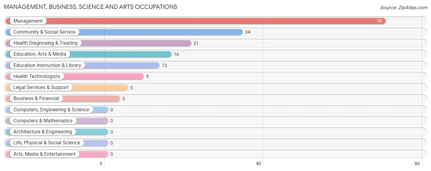 Management, Business, Science and Arts Occupations in Stonewall County