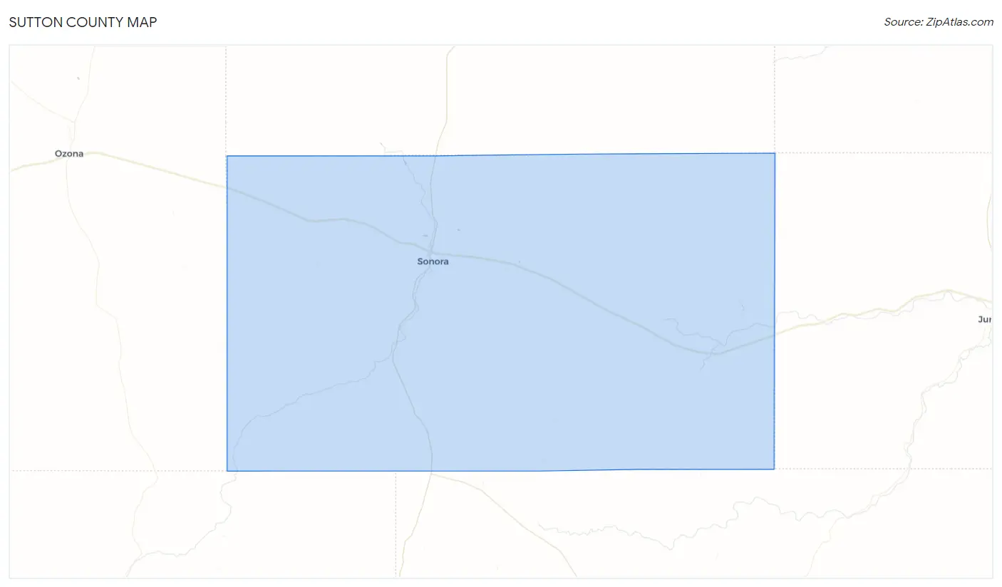 Sutton County Map