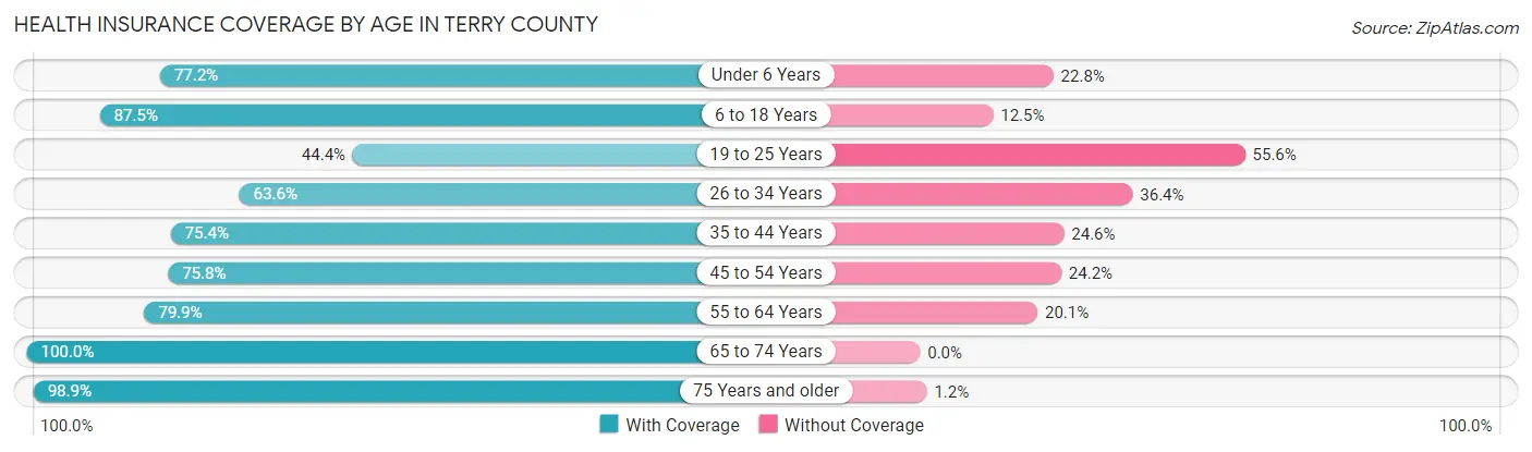 Health Insurance Coverage by Age in Terry County