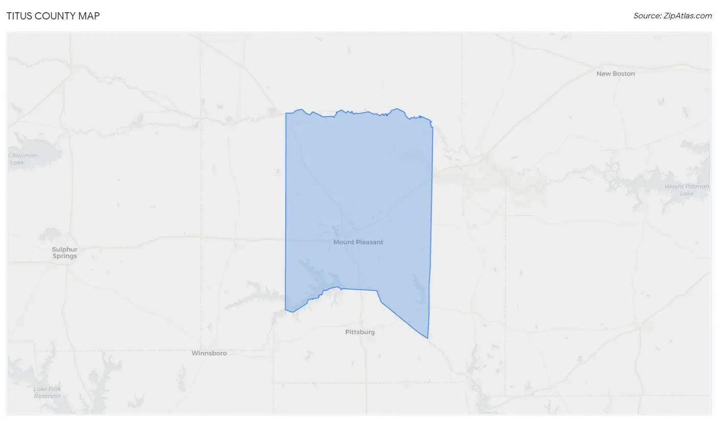 Titus County Map