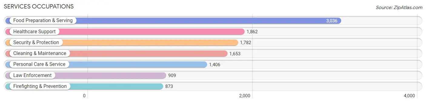Services Occupations in Tom Green County
