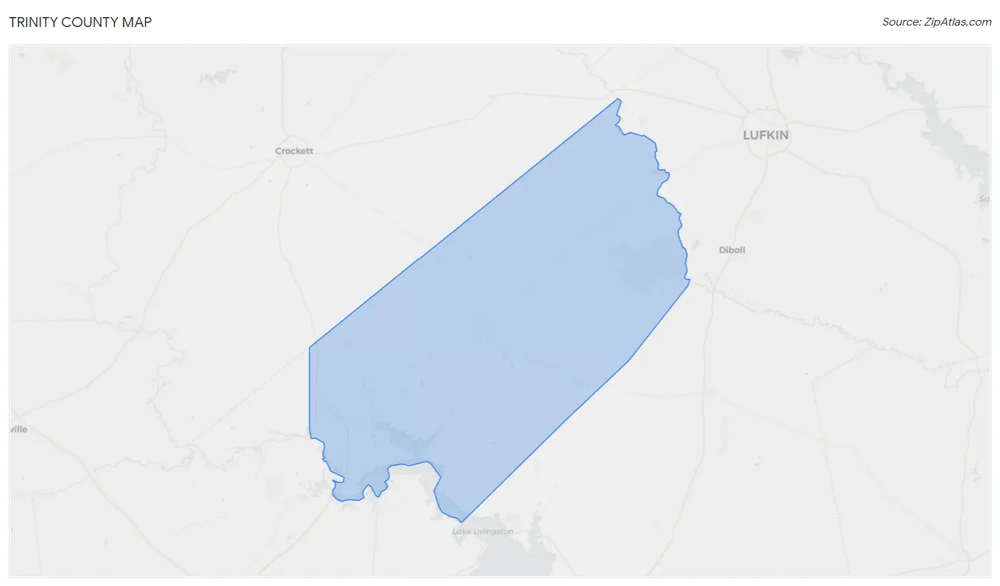 Trinity County Map