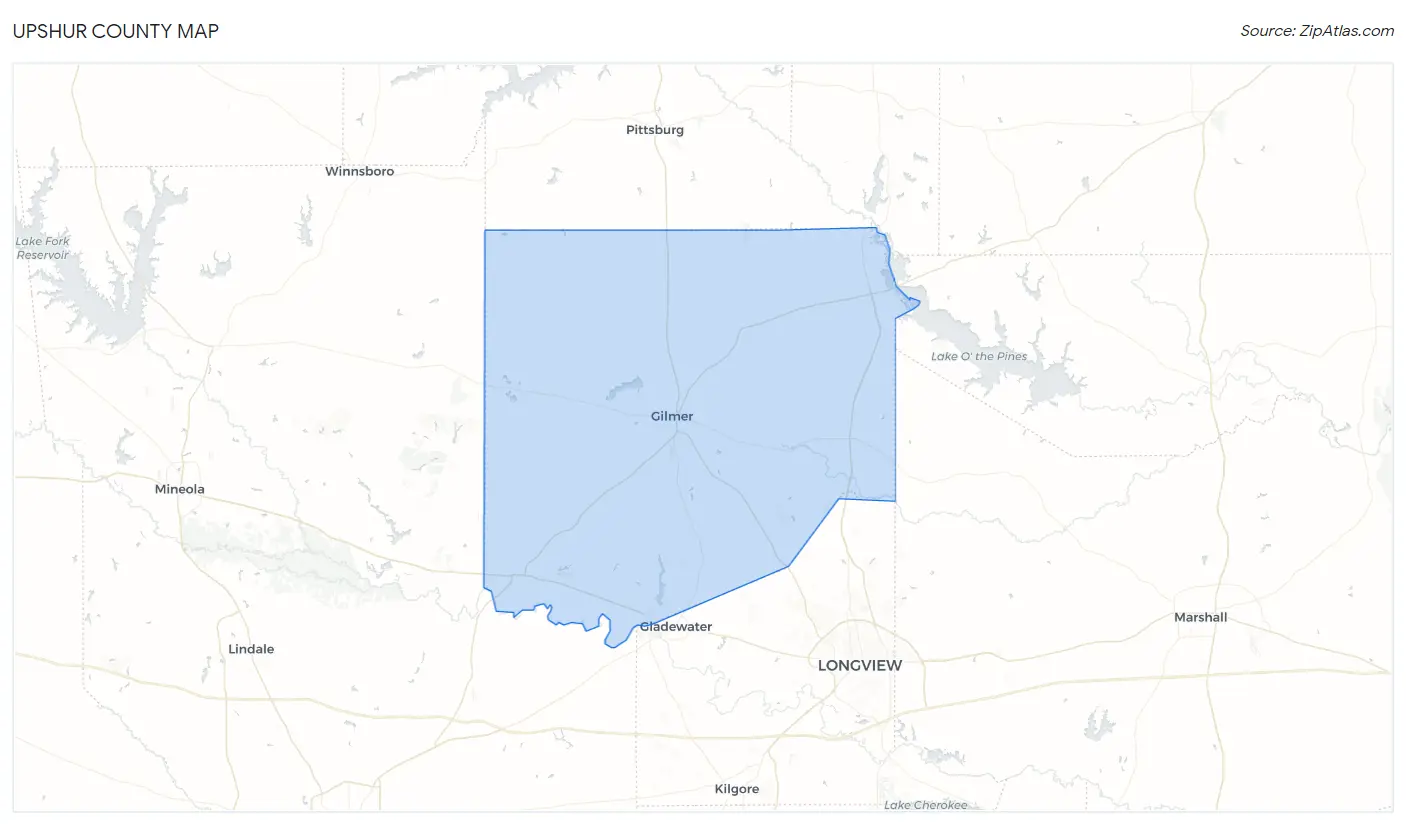 Upshur County Map