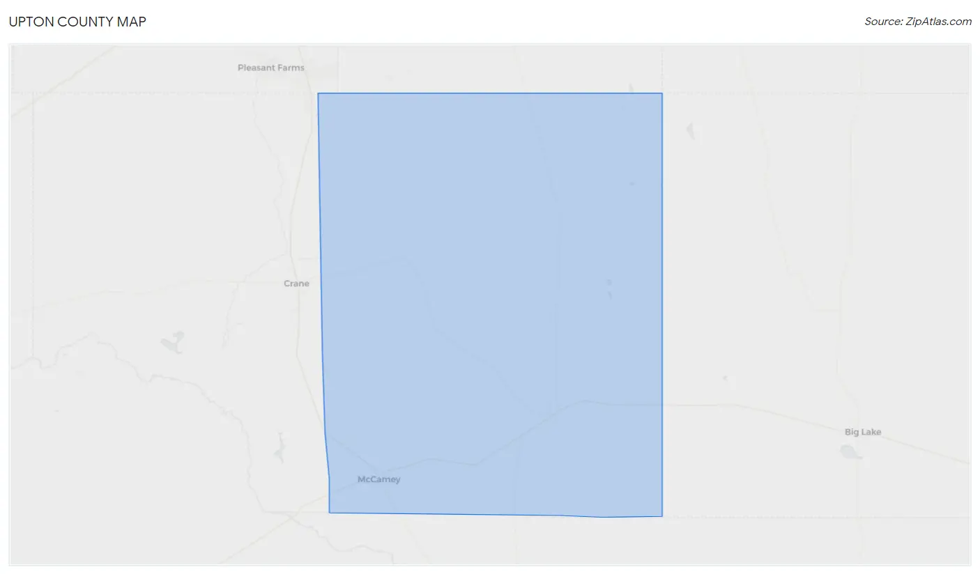 Upton County Map