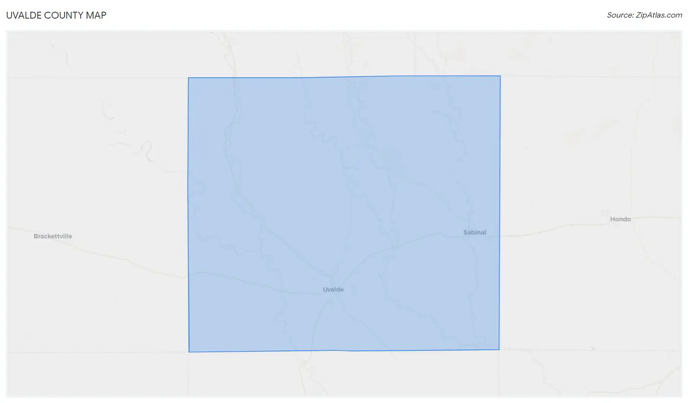 Uvalde County Map