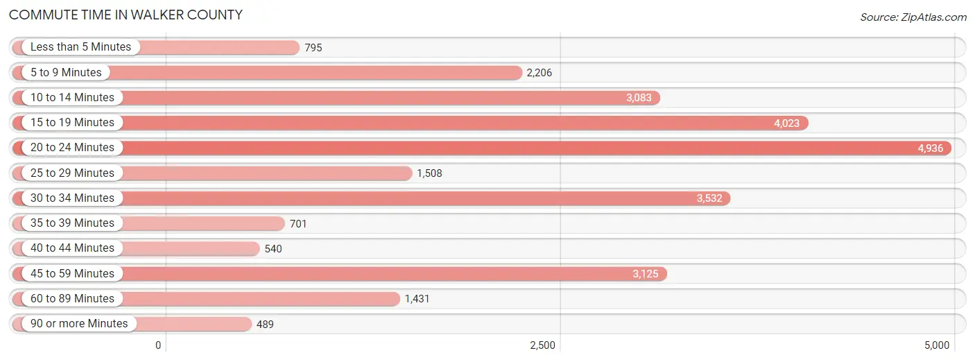 Commute Time in Walker County