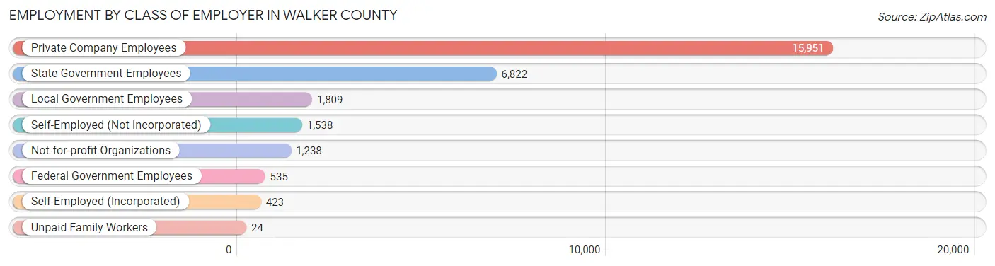 Employment by Class of Employer in Walker County