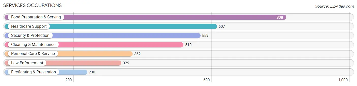 Services Occupations in Washington County