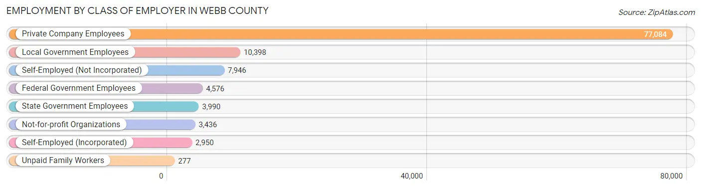 Employment by Class of Employer in Webb County