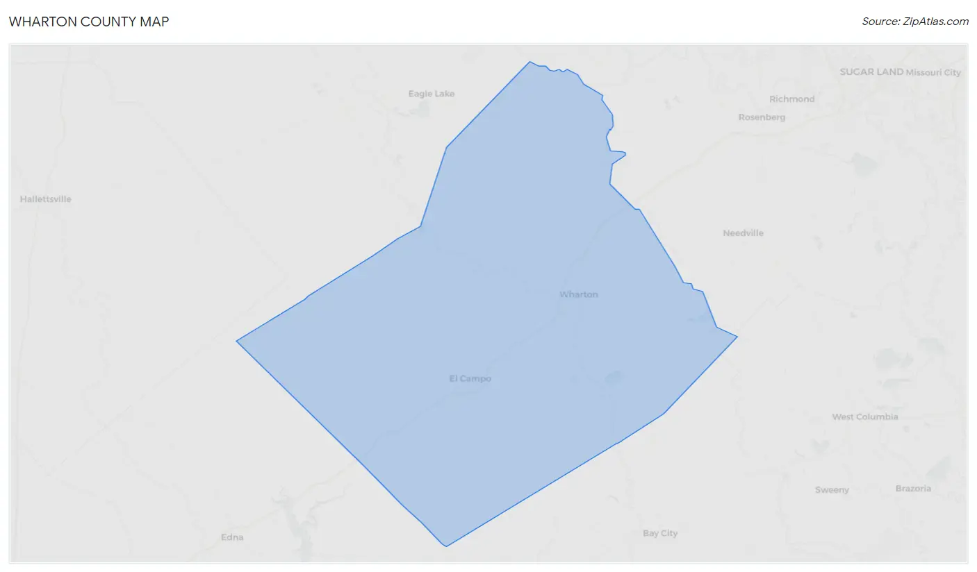 Wharton County Map