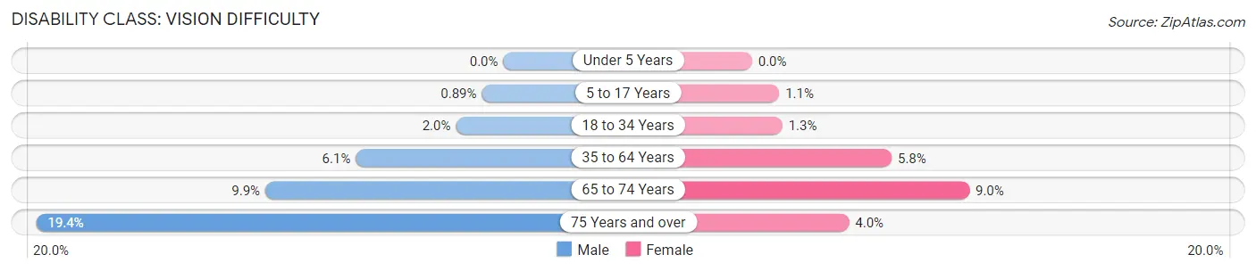 Disability in Wharton County: <span>Vision Difficulty</span>
